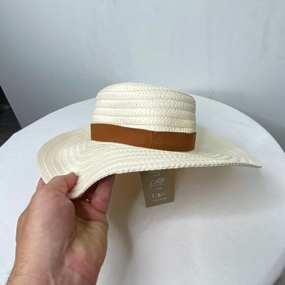 Madewell Women's $40 Packable Braided Straw Hat Antique Cream Size S/M MD832 - Picture 3 of 6